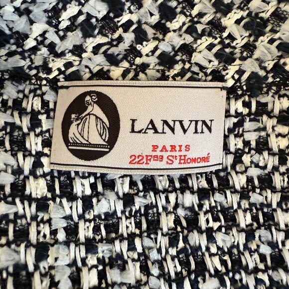 Lanvin Black & White Tweed Dress - Size 8 - Picture 8 of 9